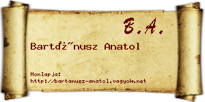 Bartánusz Anatol névjegykártya